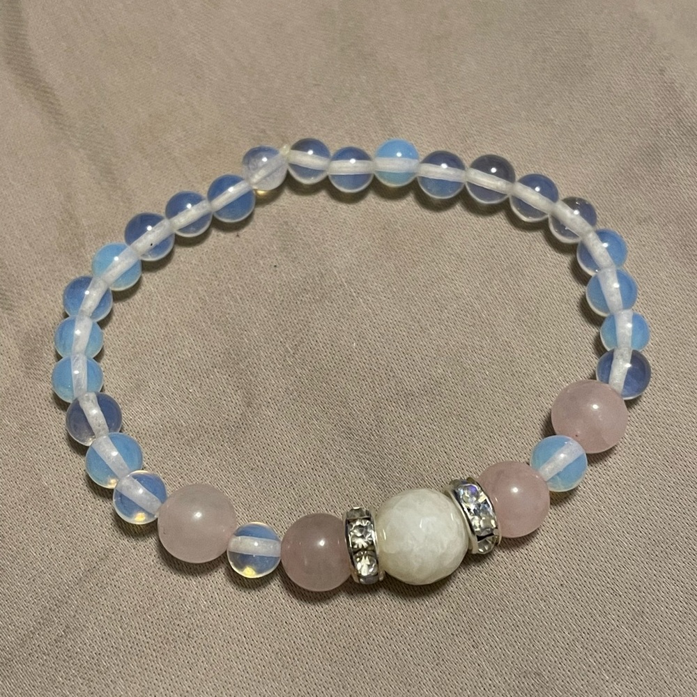 Moonstone and Rose Quartz bracelet